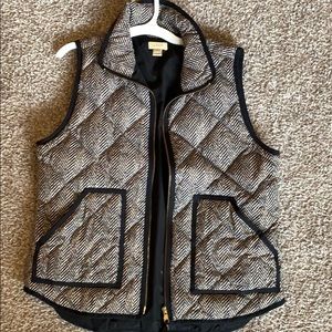 Jcrew herringbone quilted puffer vest